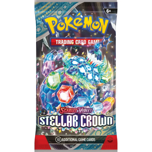 Stellar Crown booster paketi – İngilizce, mühürlü ve koleksiyonluk Pokémon kartları
