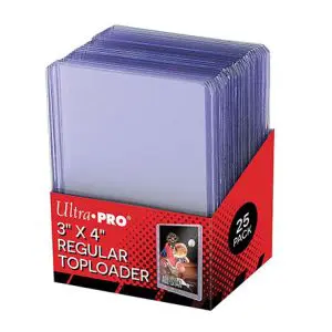 Ultra Pro 3"x 4" boyutunda sert kart koruyucu toploader, 25’li paket