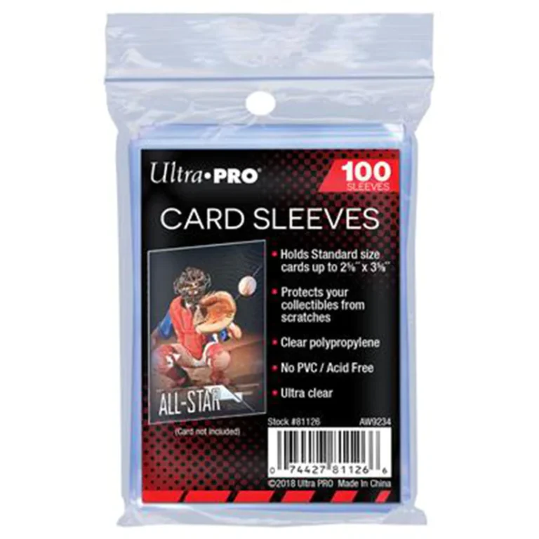 100 adetlik Ultra Pro Soft Card Sleeves paketi – koleksiyon kart koruyucuları